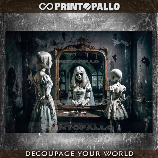 三姉妹。幽霊鏡 薄葉紙