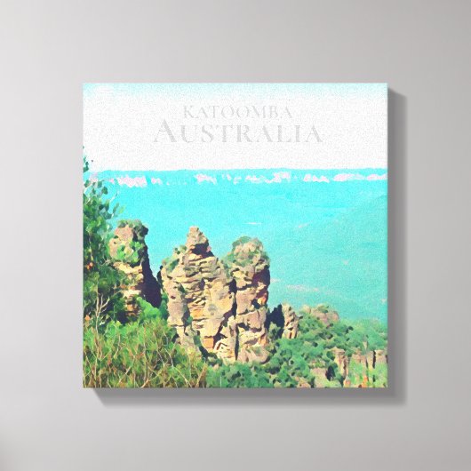 三姉妹Katoomba風光明媚なオーストラリア旅行 キャンバスプリント (正面)