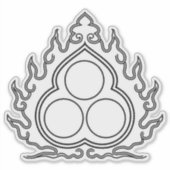 三宝を仏法で表現する シール (正面)