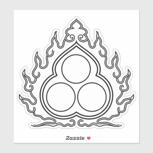 三宝を仏法で表現する シール (シート)