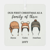 三家 メタルオーナメント (裏面)