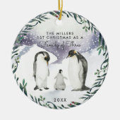 三家 |初めてのクリスマスオーナメント セラミックオーナメント (正面)