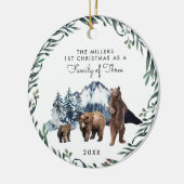 三家 |初めてのクリスマスオーナメント セラミックオーナメント (左)