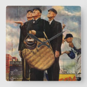 三審 スクエア壁時計 (正面)