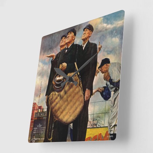 三審 スクエア壁時計 (傾斜)