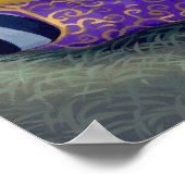 三小鳥アートプリント鳥の妖精の大きな目 ポスター (角)