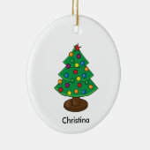 三層クリスマスツリーパーソナライズされた セラミックオーナメント (右)