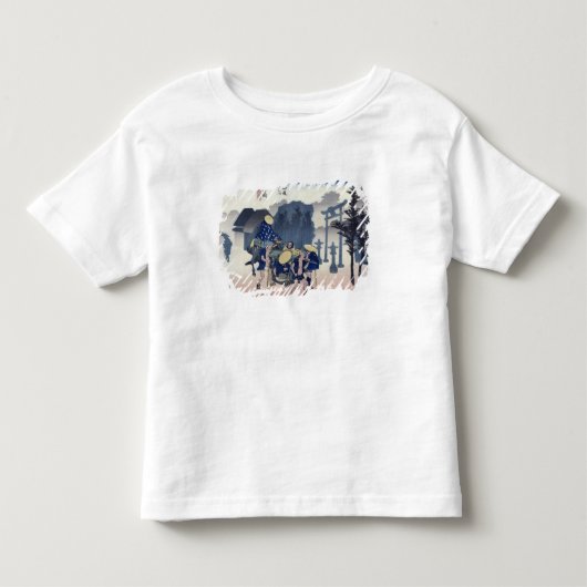 三島の朝の霧 トドラーTシャツ (正面)
