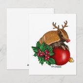 三帯アルマジロ - ホリデーカード (正面/裏面)