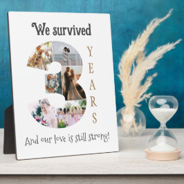 三年結婚記念 フォトプラーク