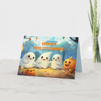 三幽霊孫ハロウィンカード サンキューカード