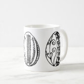 三手引きイースターファンシーエッグイラストレーション コーヒーマグカップ (正面右)