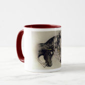 三手引き馬頭ヴィンテージ マグカップ (正面左)