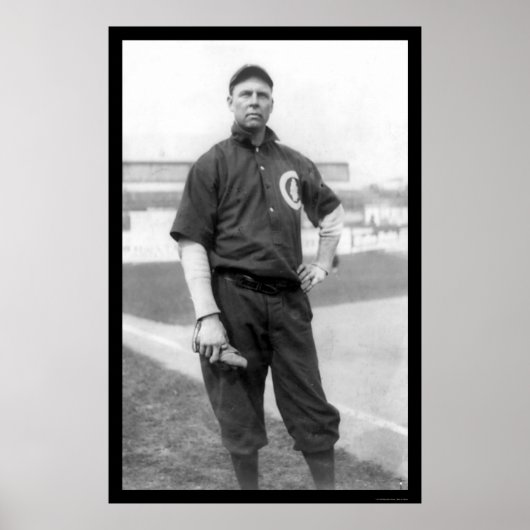 三指茶色カブス野球1910 ポスター (正面)