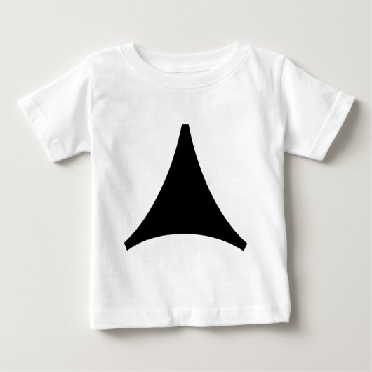 三方向矢印 ベビーTシャツ (正面)