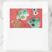 三日の死んだスカル 長方形シール (バッグ)