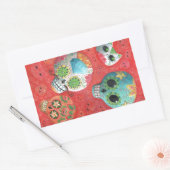 三日の死んだスカル 長方形シール (封筒)