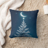 三日月からぶらさがるクリスマスの星 クッション (ブランケット)
