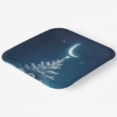 三日月からぶらさがるクリスマスの星 ペーパープレート (傾斜あり)