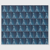 三日月からぶらさがるクリスマスの星 ラッピングペーパー (フラット)