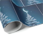 三日月からぶらさがるクリスマスの星 ラッピングペーパー (ロールコーナー)