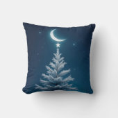 三日月から垂れるクリスマスの星 クッション (正面)