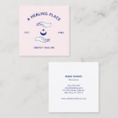 三日月とスターハンズエネルギー労働者 スクエア名刺 (正面/裏面)