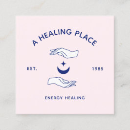 三日月とスターハンズエネルギー労働者 スクエア名刺