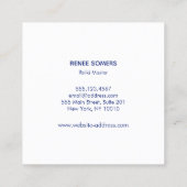 三日月とスターハンズエネルギー労働者 スクエア名刺 (裏面)