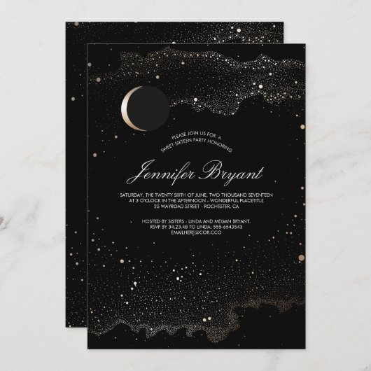 三日月とナイトスターズスウィート16 招待状 (正面/裏面)