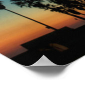 三日月と日没の1つ星 ポスター (角)