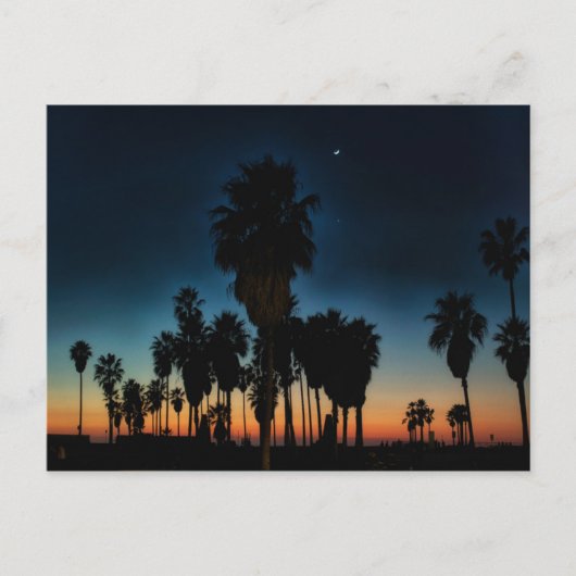 三日月と日没の1つ星 ポストカード (正面)