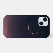 三日月と星のスマホケース iPhone 15ケース (裏面横)