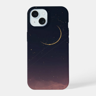 三日月と星のスマホケース iPhone 15ケース