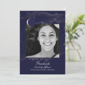 三日月と星の夜の写真卒業 招待状 (スタンド正面)