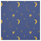 三日月と星模様の織物 ファブリック (見本)