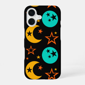 三日月と満月の夜中 iPhone 16ケース