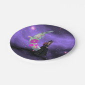 三日月と花の小さな魔女 ペーパープレート (アングル)