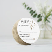 三日月と金星のウェディング出欠確認 招待状 (スタンド正面)