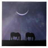 三日月と馬 タイル (正面)