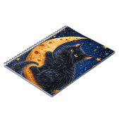 三日月に座る黒猫 ノートブック (左側)