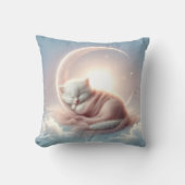 三日月に眠る子猫 クッション (正面)