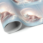 三日月に眠る子猫 ラッピングペーパー (ロールコーナー)