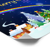 三日月のあるメリークリスマス ポスター (角)