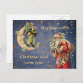 三日月のサンタ シーズンポストカード (正面/裏面)