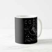 三日月のスケルトン コーヒーマグカップ (正面右)