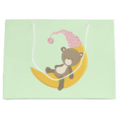 三日月のテディベア ラージペーパーバッグ (正面)