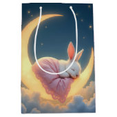 三日月のベビーガールバニー ミディアムペーパーバッグ (正面)