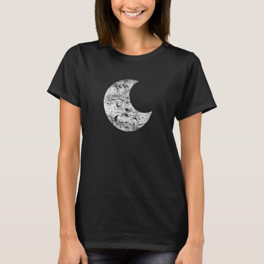 三日月の動揺してヴィンテージ Tシャツ (正面)