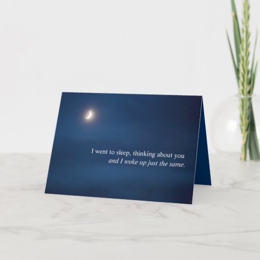 ©三日月の夜の空に自然ラブカード シーズンカード (正面)